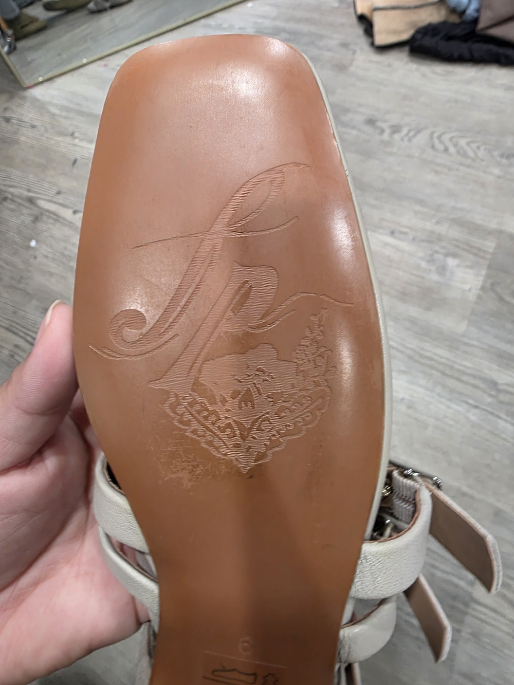 Free People Hart Flat in the beige/cafe colorway - Picture 9 of 9